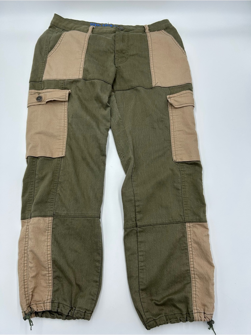 VIP Olive and Khaki Two-Tone Cargo Pants - Men/Women 9/10